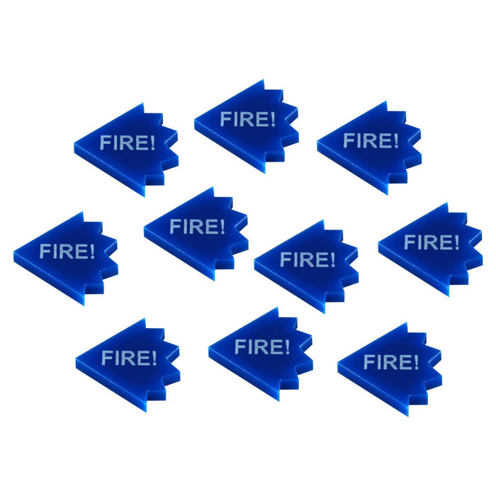LITKO Fire! Tokens, Blue (10)-Tokens-LITKO Game Accessories