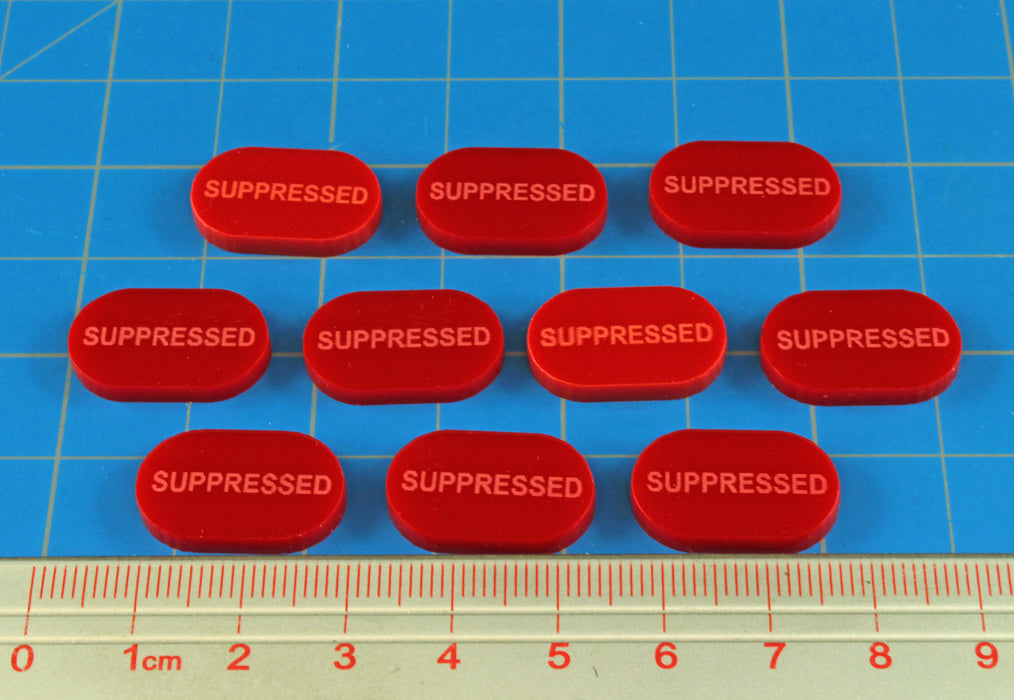 LITKO Suppressed Tokens, Red (10)-Tokens-LITKO Game Accessories