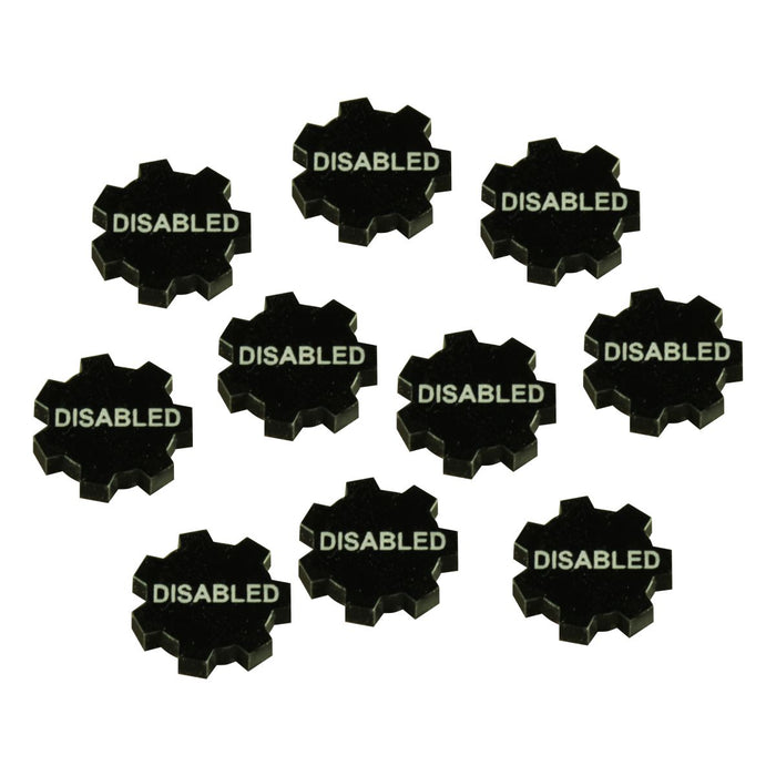 LITKO Disabled Tokens, Black (10) - LITKO Game Accessories