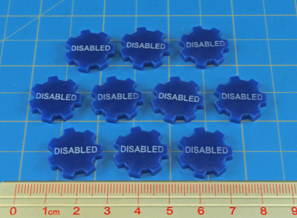 LITKO Disabled Tokens, Blue (10)-Tokens-LITKO Game Accessories