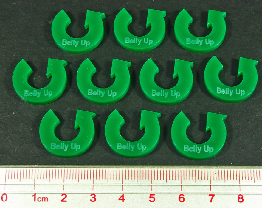 LITKO Belly Up Tokens, Green (10)-Tokens-LITKO Game Accessories
