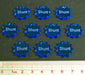 LITKO Shunt Tokens, Fluorescent Blue (10)-Tokens-LITKO Game Accessories