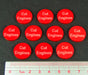 LITKO Cut Engines Tokens, Red (10)-Tokens-LITKO Game Accessories