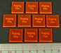 LITKO Raging Fire Tokens, Fluorescent Orange (10)-Tokens-LITKO Game Accessories