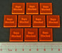 LITKO Bays Blocked Tokens, Fluorescent Orange (10)-Tokens-LITKO Game Accessories