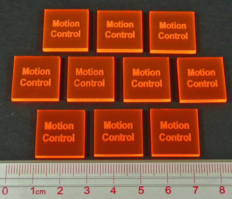 LITKO Motion Control Tokens, Fluorescent Orange (10)-Tokens-LITKO Game Accessories