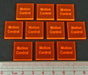 LITKO Motion Control Tokens, Fluorescent Orange (10)-Tokens-LITKO Game Accessories