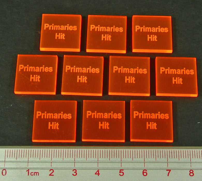 LITKO Primaries Hit Tokens, Fluorescent Orange (10)-Tokens-LITKO Game Accessories
