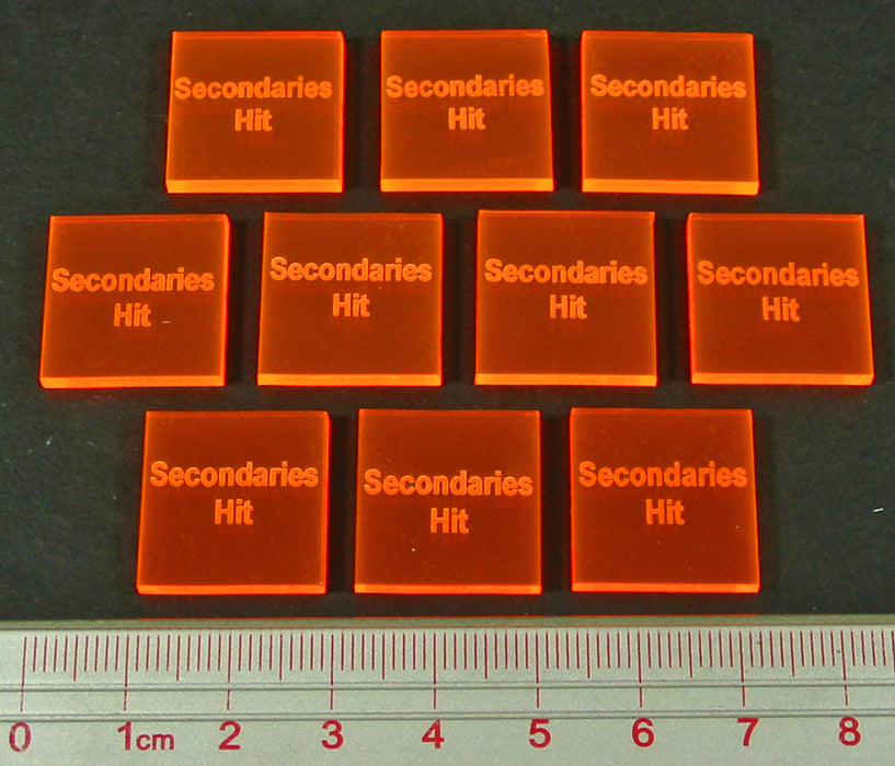LITKO Secondaries Hit Tokens, Fluorescent Orange (10)-Tokens-LITKO Game Accessories
