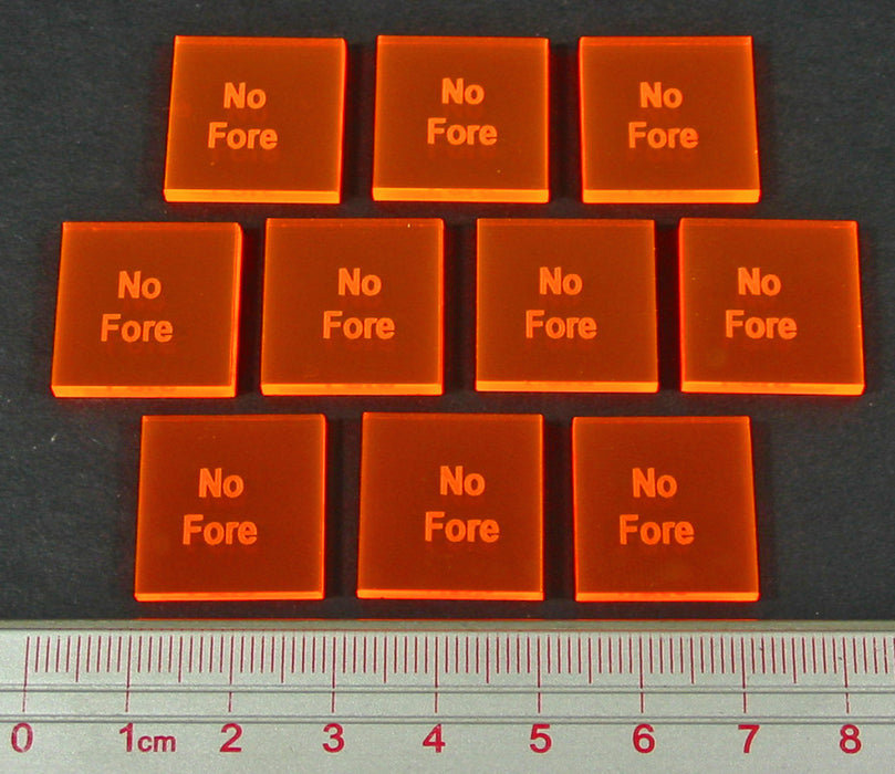 LITKO No Fore Tokens, Fluorescent Orange (10)-Tokens-LITKO Game Accessories