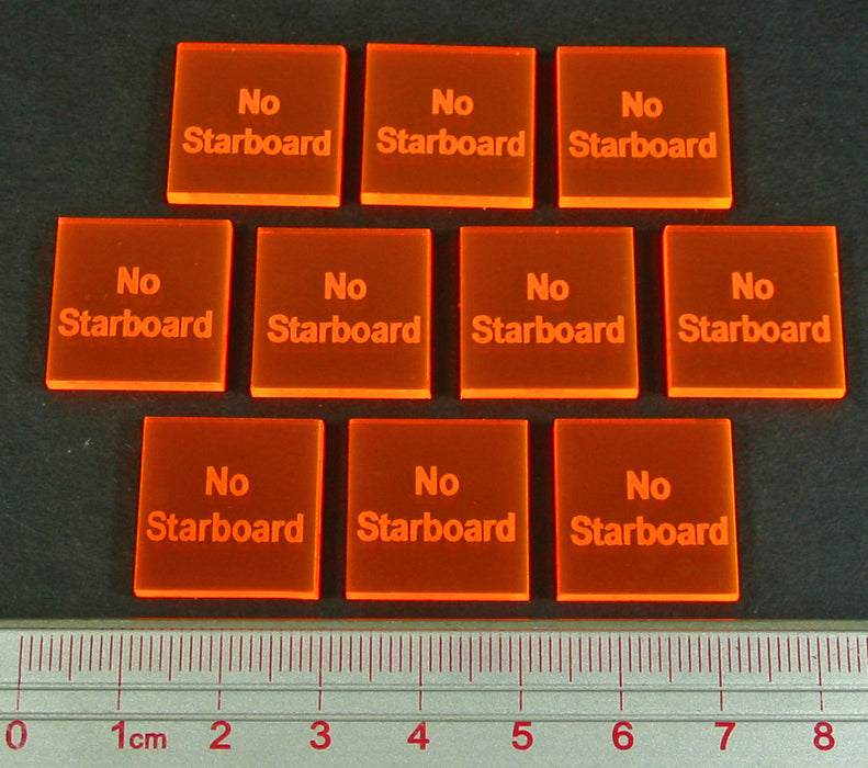LITKO No Starboard Tokens, Fluorescent Orange (10) - LITKO Game Accessories