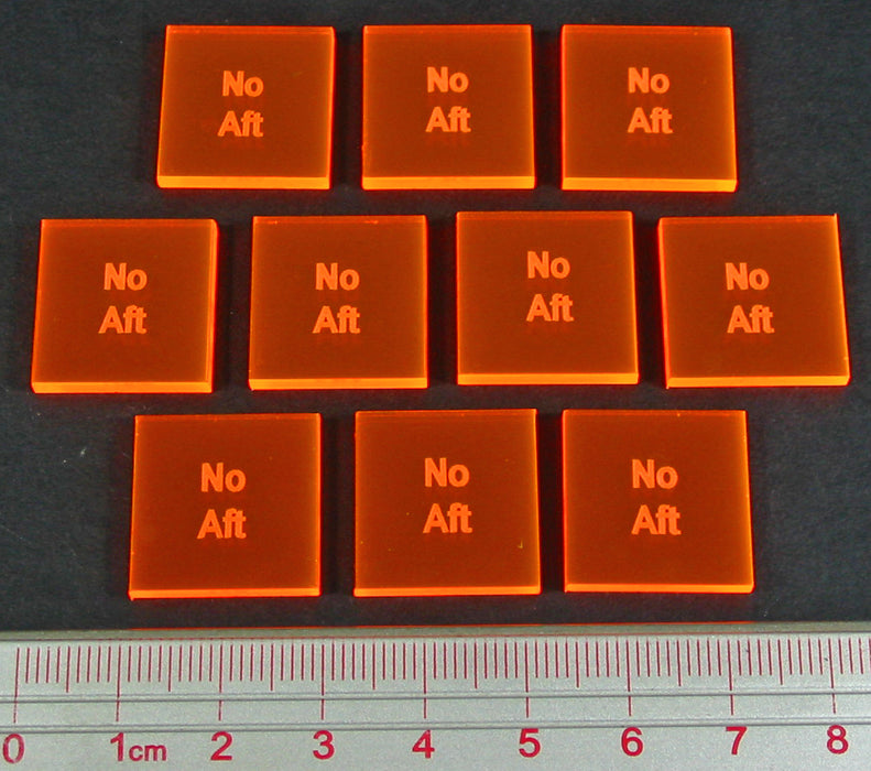 LITKO No Aft Tokens, Fluorescent Orange (10)-Tokens-LITKO Game Accessories