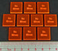 LITKO No Mines Tokens, Fluorescent Orange (10)-Tokens-LITKO Game Accessories