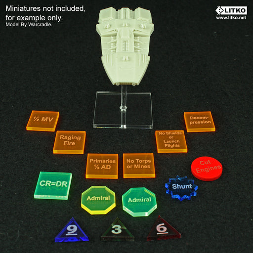 LITKO Firestorm Armada Mk2 Game Token Set (108)-Tokens-LITKO Game Accessories