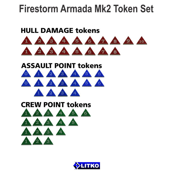 Firestorm Armada Mk2 Game Token Set, Multi-Color (108)-Tokens-LITKO Game Accessories