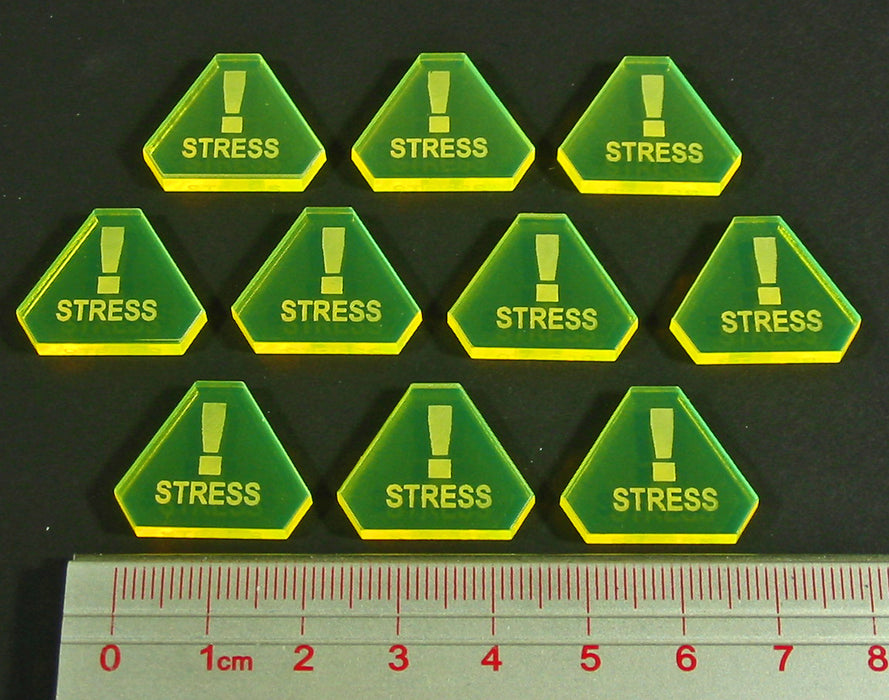 LITKO Space Fighter Stress Tokens, Fluorescent Yellow (10)-Tokens-LITKO Game Accessories