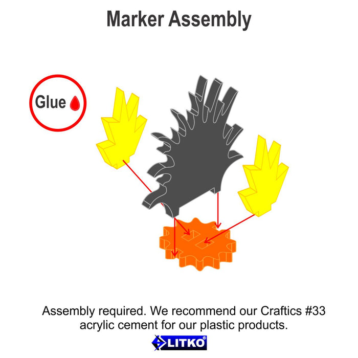 LITKO Barrage Markers, Large Set, Multi-Color (3)-Tokens-LITKO Game Accessories