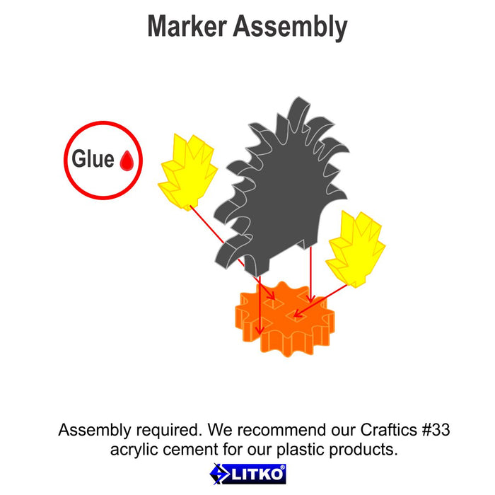 LITKO Barrage Markers, Medium Set, Multi-Color (5)-Tokens-LITKO Game Accessories