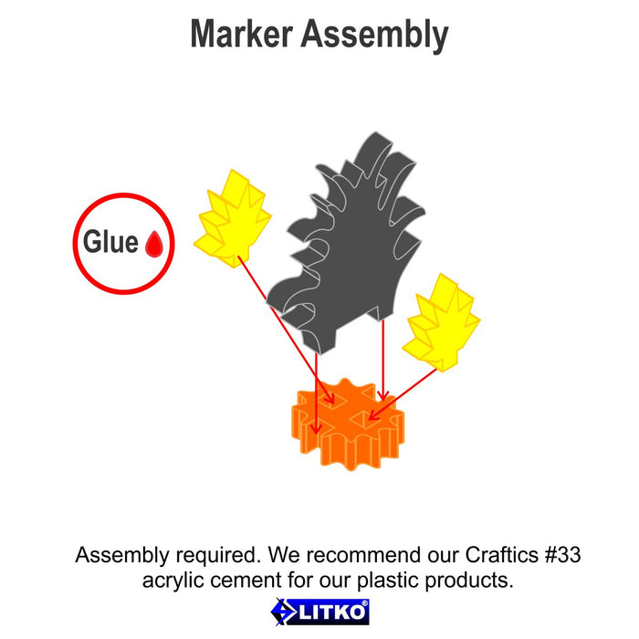 LITKO Barrage Markers, Small Set, Multi-Color (7)-Tokens-LITKO Game Accessories