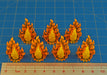 LITKO Inferno Marker Set, Small, Fluorescent Orange & Transparent Yellow (7)-Tokens-LITKO Game Accessories