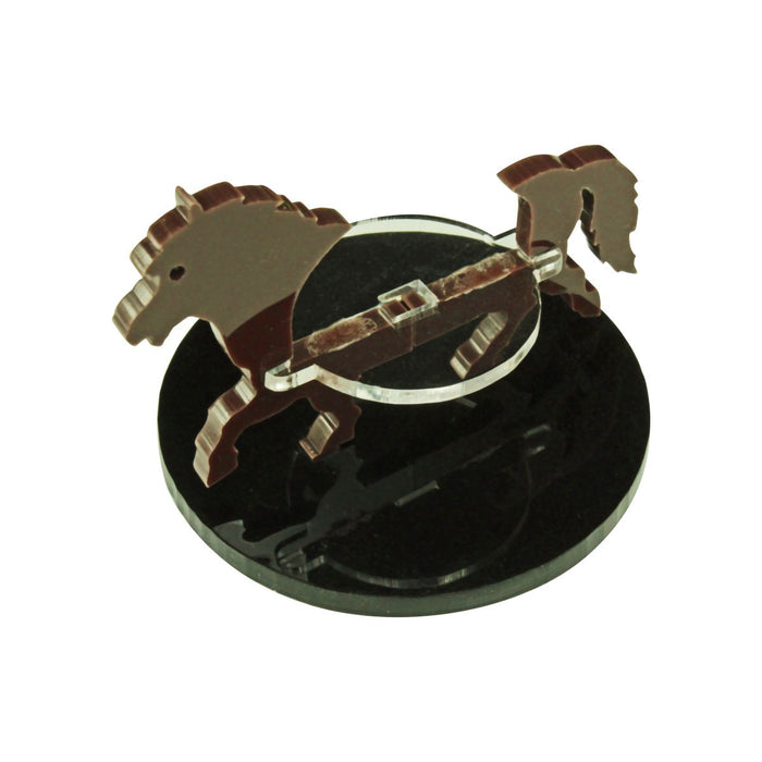 LITKO Pony Character Mount with 50mm Circular Base, Brown-Character Mount-LITKO Game Accessories