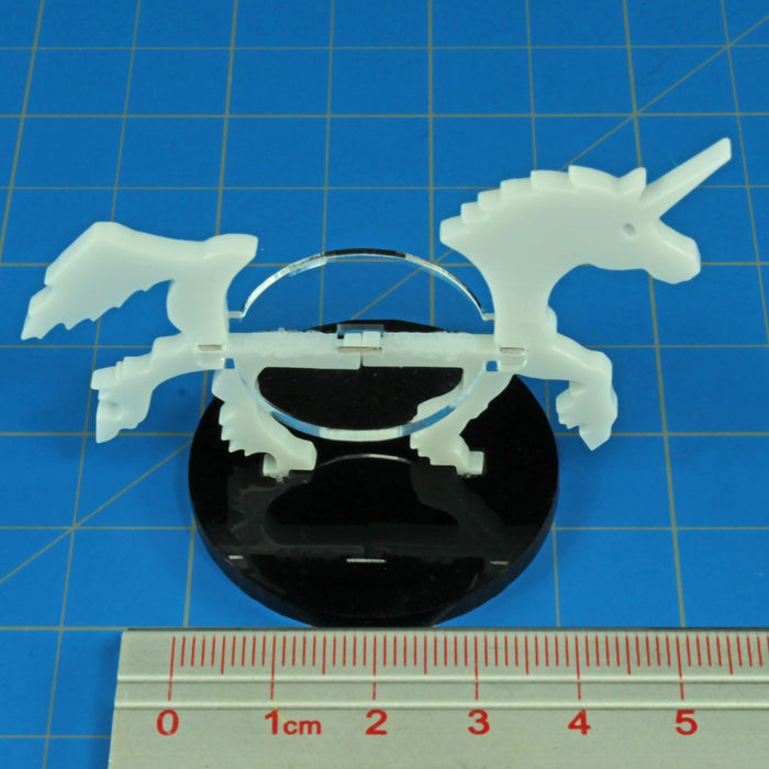 LITKO Unicorn Character Mount with 40mm Circular Base, White-Character Mount-LITKO Game Accessories