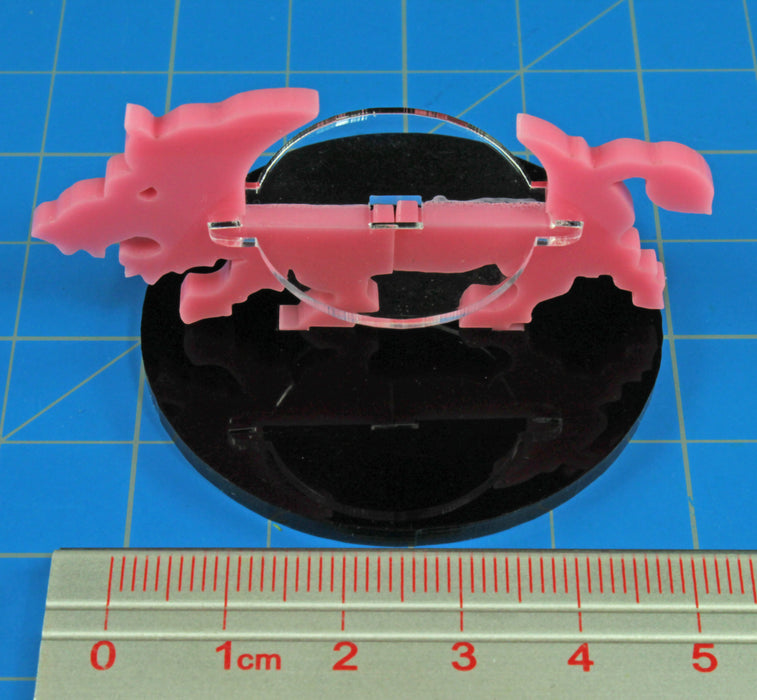 LITKO Boar Character Mount with 50mm Circular Base, Pink-Character Mount-LITKO Game Accessories