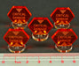 LITKO Space Fighter Critical Damage Markers, Fluorescent Amber (5)-Tokens-LITKO Game Accessories