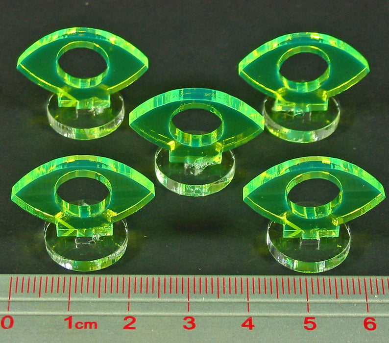LITKO Space Fighter Focus Markers, Fluorescent Green (5)-Tokens-LITKO Game Accessories
