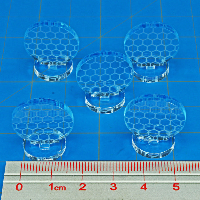 LITKO Space Fighter Shield Markers, Transparent Light Blue (5)-Tokens-LITKO Game Accessories