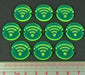 LITKO Space Wing, Scan Tokens, Fluorescent Green (10)-Tokens-LITKO Game Accessories