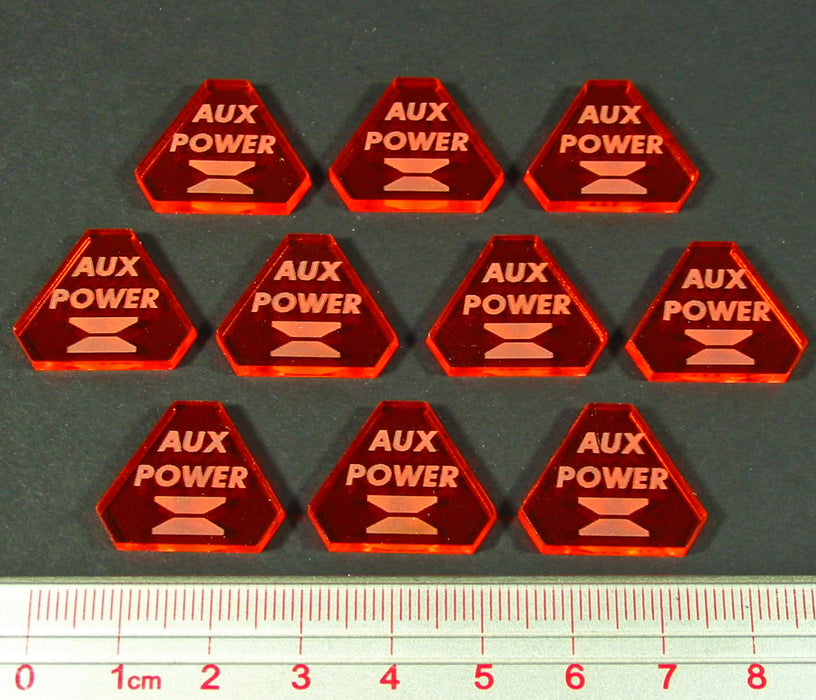 LITKO Space Wing Auxiliary Power Tokens, Fluorescent Amber (10)-Tokens-LITKO Game Accessories