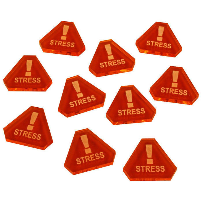 LITKO Space Fighter Stress Tokens, Fluorescent Amber (10)-Tokens-LITKO Game Accessories