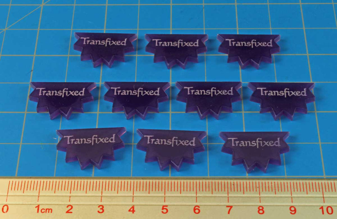 LITKO Transfixed Tokens Compatible with Song of Blades and Heroes, Purple (10)-Tokens-LITKO Game Accessories