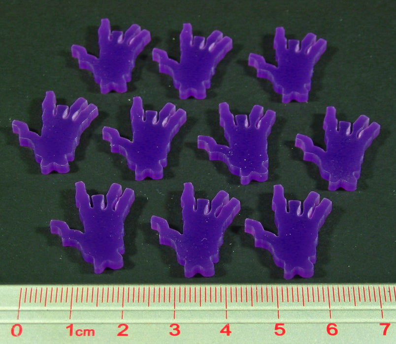LITKO Zombie Hand Tokens, Purple (10)-Tokens-LITKO Game Accessories