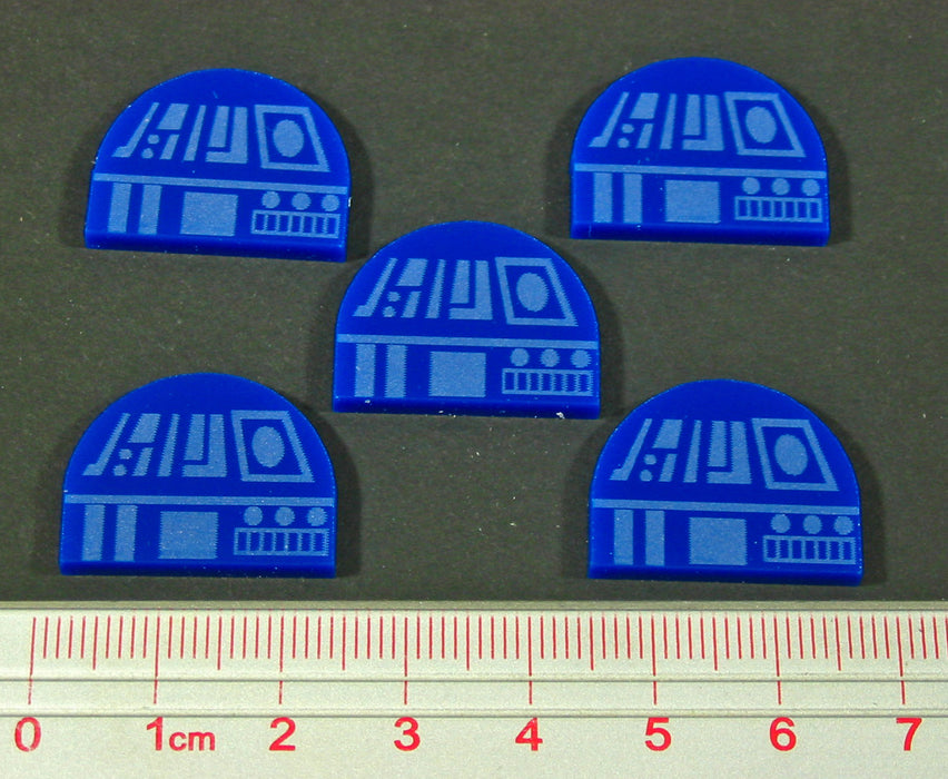 LITKO Space Fighter Mech Assist Tokens, Blue (5)-Tokens-LITKO Game Accessories