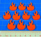 LITKO Fire Fighting Game Fire Tokens Compatible with Flash Point, Orange (10)-Tokens-LITKO Game Accessories