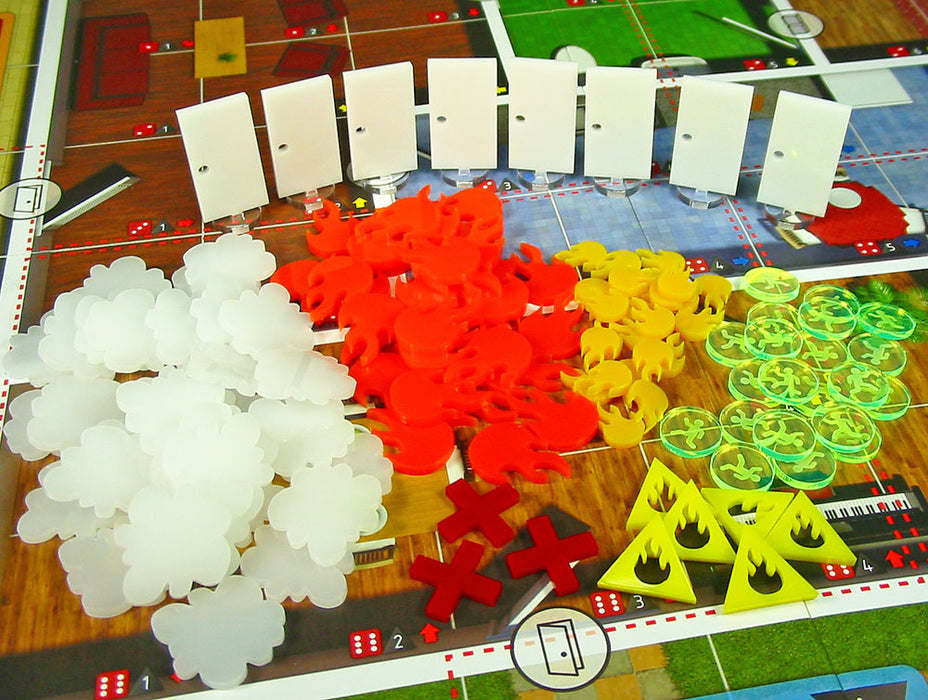 LITKO Fire Fighter Games Set Compatible with Flash Point, (128)-Tokens-LITKO Game Accessories