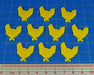 LITKO Chicken Tokens, Yellow (10) - LITKO Game Accessories