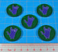 LITKO Rotten Skill Tokens, Translucent Green & Purple (5)-Tokens-LITKO Game Accessories
