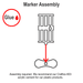 LITKO Prison Cell Door Markers, White (5) - LITKO Game Accessories