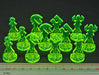 LITKO Net Hacker Chess Program Markers Compatible with Android: Netrunner, Fluorescent Green (12)-Tokens-LITKO Game Accessories