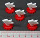 LITKO Fantasy Battle Captured Banner Markers, Red & White (5)-Tokens-LITKO Game Accessories