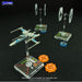 LITKO Space Fighter Target Lock Token Set #10-18 Compatible with X-Wing, Fluorescent Blue & Fluorescent Orange (18) - LITKO Game Accessories