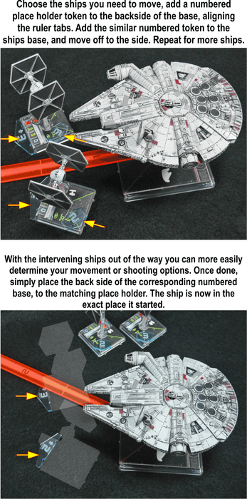 Space Fighter Scum Place Holder Token Set #1-5, Fluorescent Yellow (10)-Tokens-LITKO Game Accessories