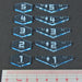 LITKO Space Combat Place Holder Token Set #1-5, Transparent Light Blue (10)-Tokens-LITKO Game Accessories