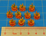 LITKO Flame Markers, Micro, Fluorescent Amber & Transparent Yellow (10)-Tokens-LITKO Game Accessories