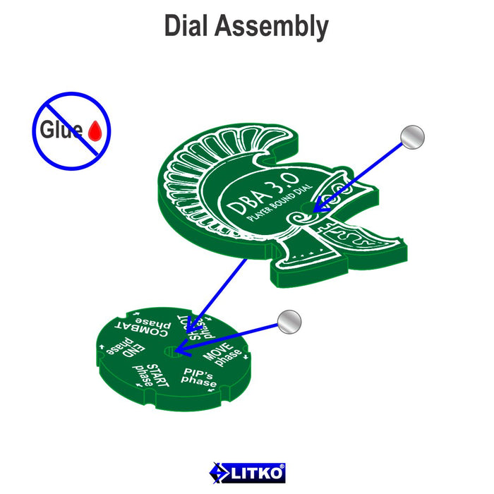 LITKO Player Bound Dial Compatible with DBA 3.0, Translucent Green-Status Dials-LITKO Game Accessories