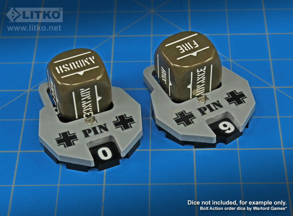 LITKO Premium Printed WWII German Army Pin Dials (2)-Status Dials-LITKO Game Accessories
