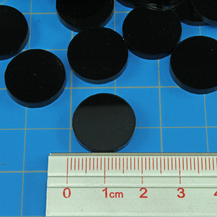 LITKO 18mm Circular Game Tokens, Black (25)-Tokens-LITKO Game Accessories